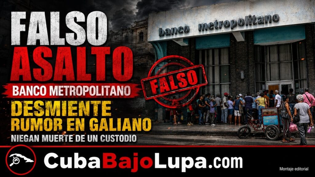 BANCO METROPOLITANO DESMIENTE SUPUESTO ASALTO Y MUERTE DE UN CUSTODIO EN LA HABANA