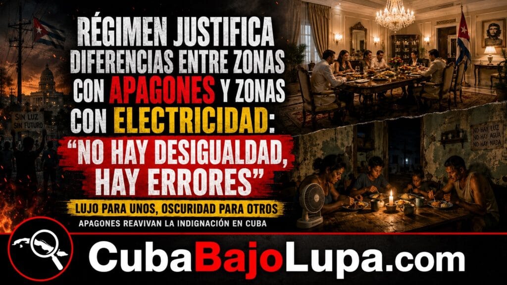 RÉGIMEN JUSTIFICA DIFERENCIAS ENTRE ZONAS CON APAGONES Y ZONAS CON ELECTRICIDAD: “NO HAY DESIGUALDAD, HAY ERRORES”
