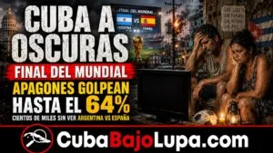 MILES DE CUBANOS SE QUEDARÁN HOY SIN VER LA FINAL DEL MUNDIAL DE FÚTBOL ENTRE ARGENTINA Y ESPAÑA POR CULPA DE LOS APAGONES