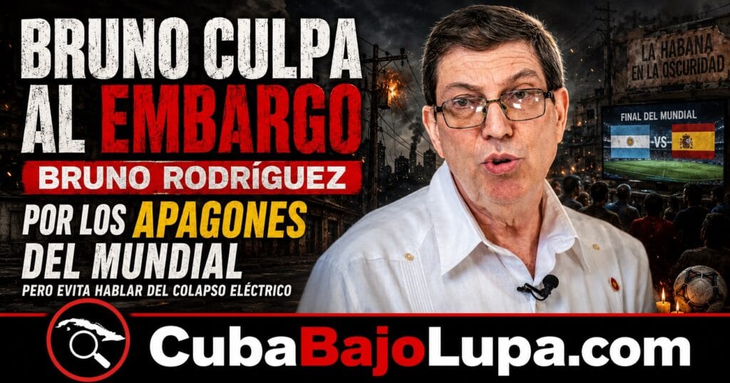 BRUNO RODRÍGUEZ CULPA A ESTADOS UNIDOS DE QUE LOS CUBANOS SE HAYAN QUEDADO SIN PODER VER EL MUNDIAL DE FÚTBOL