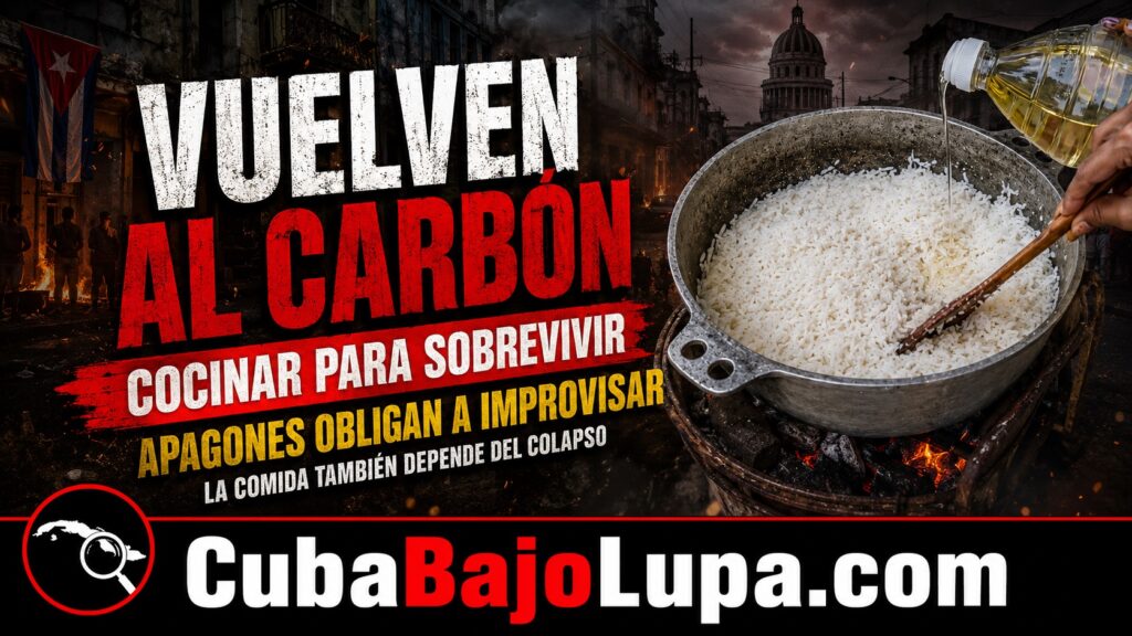 EL CARBÓN SE CONVIERTE EN EL MÉTODO HABITUAL DE COCINA DE MILLONES DE CUBANOS ANTES LAS CAÍDAS CONSTANTES DEL SEN