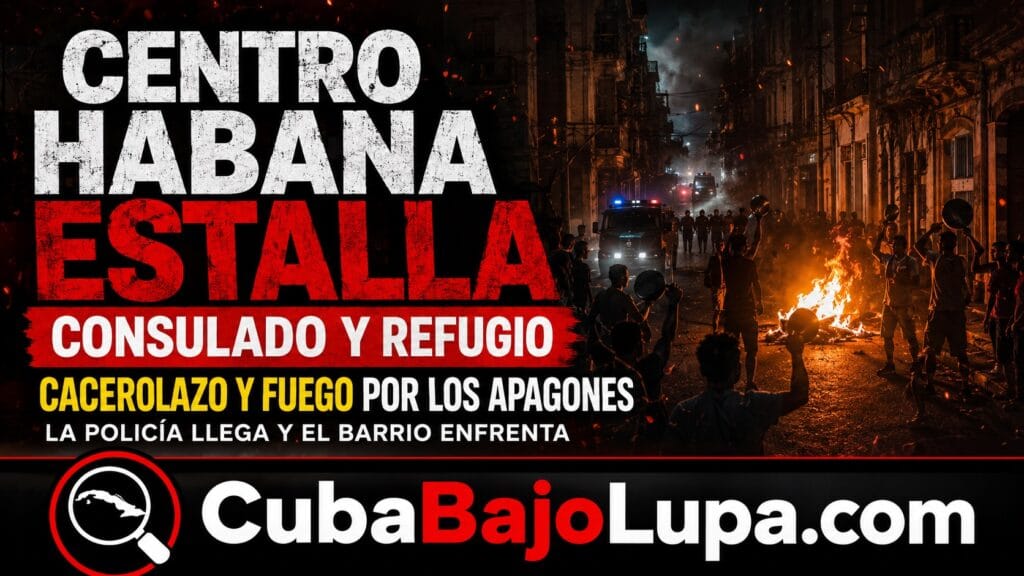 CENTRO HABANA ESTALLÓ ANOCHE EN PROTESTAS MASIVAS: CACEROLAZO, FUEGO Y GRITOS CONTRA LA POLICÍA