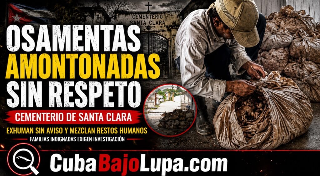 INDIGNACIÓN EN SANTA CLARA: FAMILIA DENUNCIA EXHUMACIÓN SIN AVISO Y RESTOS HUMANOS AMONTONADOS EN EL CEMENTERIO