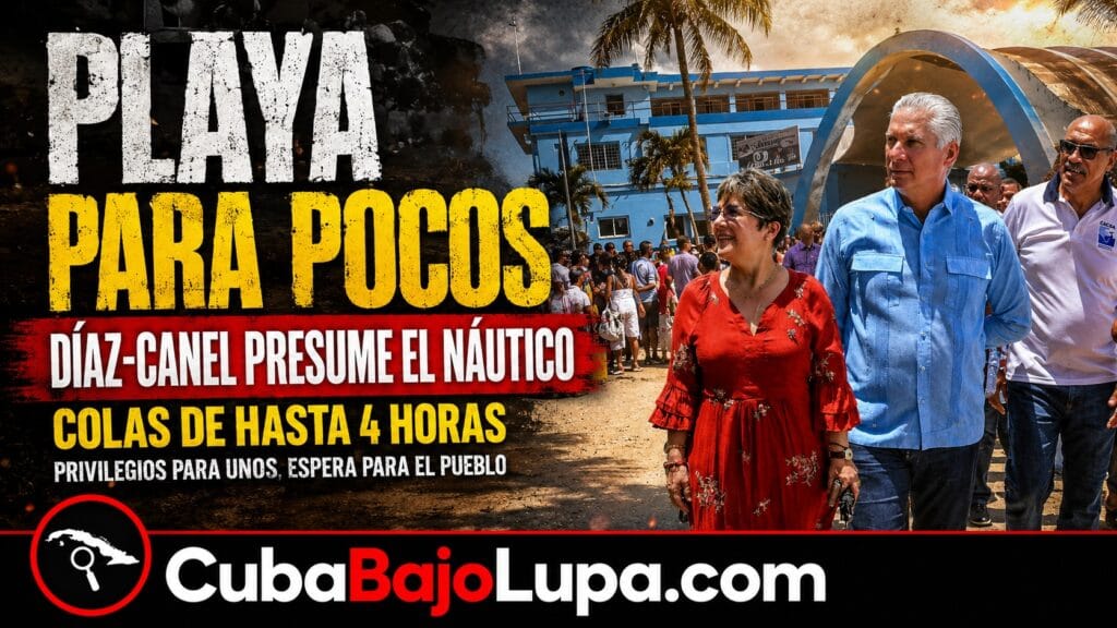 HASTA CUATRO HORAS DE COLA BAJO EL SOL PARA ENTRAR AL CIRCULO SOCIAL «EL NAÚTICO»: LA REALIDAD QUE NO LE MOSTRARON A DÍAZ-CANEL