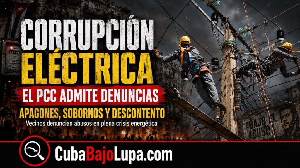 RÉGIMEN RECONOCE PÚBLICAMENTE QUE EXISTE CORRUPCIÓN ENTRE LOS TRABAJADORES DE LA EMPRESA ELÉCTRICA EN CUBA