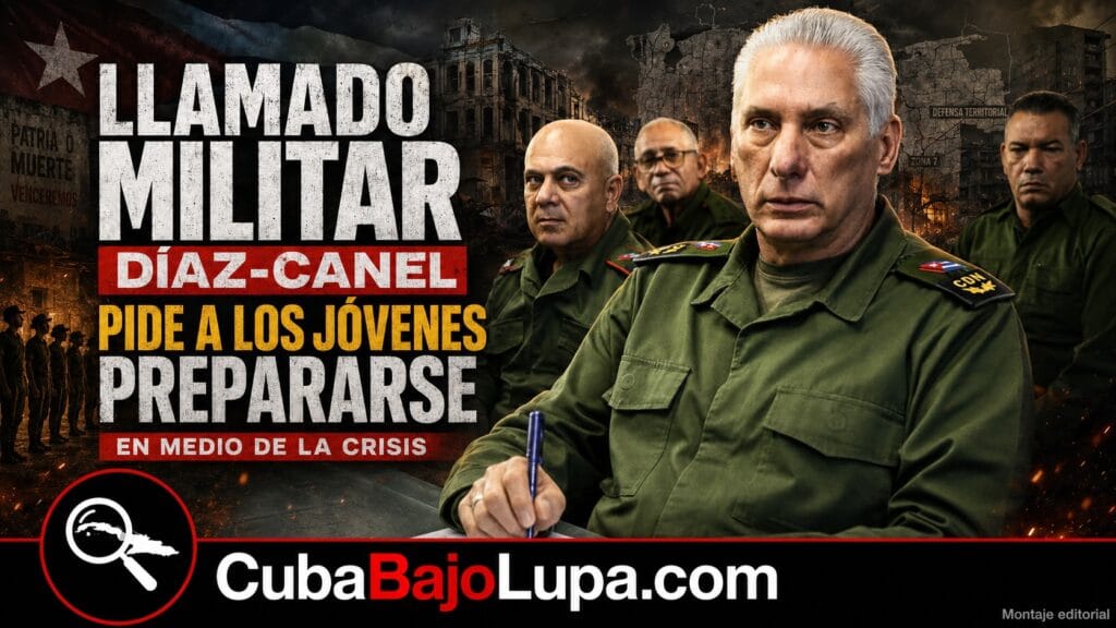 DÍAZ-CANEL PIDE A LOS JÓVENES EN CUBA QUE APROVECHEN LA CRISIS QUE ESTÁ ATRAVESANDO EL PAÍS PARA «PREPARARSE MILITARMENTE»