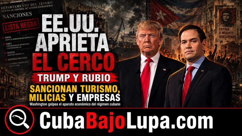 EE.UU. APRIETA EL CERCO: ANUNCIAN NUEVAS SANCIONES QUE GOLPEAN AL TURISMO Y AL APARATO REPRESIVO CUBANO