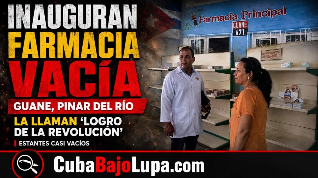 INAUGURAN FARMACIA EN PINAR DEL RÍO CON LOS ESTANTES VACÍOS Y EL RÉGIMEN LO VENDE COMO OTRO TRIUNFO DE LA REVOLUCIÓN