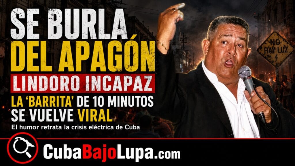 LINDORO SE BURLA DE LOS APAGONES: “EN SEPTIEMBRE TE DARÁN UNA BARRITA DE 10 MINUTOS DE CORRIENTE”