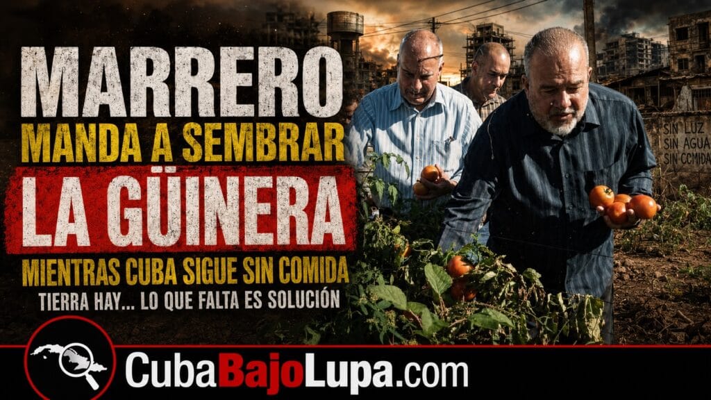 MARRERO MANDA A LOS CUBANOS A SEMBRAR EN CUALQUIER PEDACITO DE TIERRA DE SUS BARRIOS PARA PODER COMER