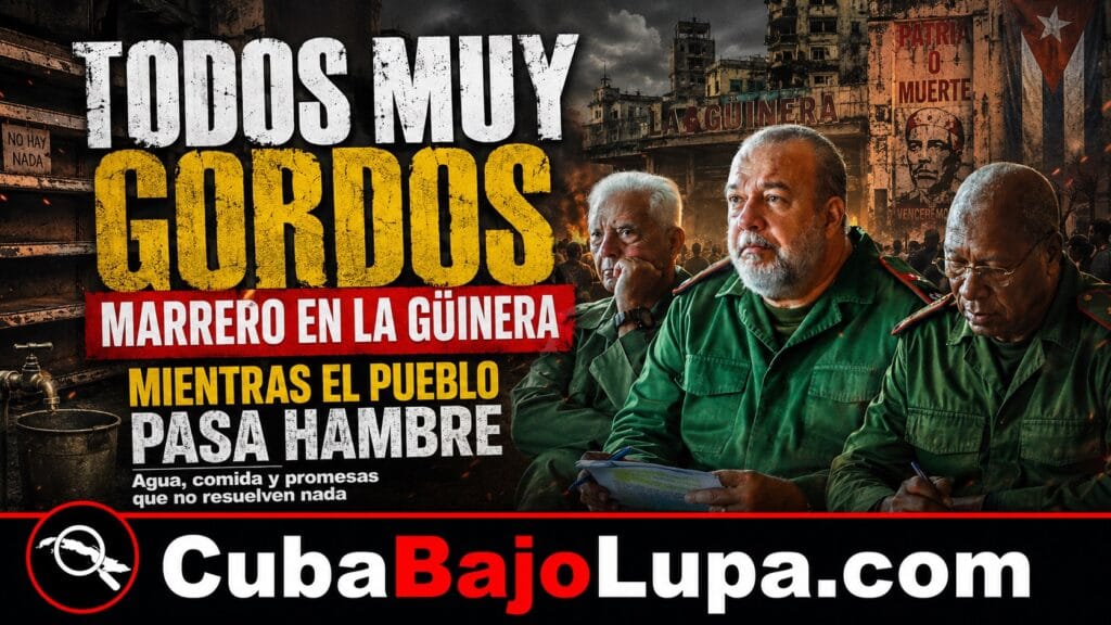 MARRERO HABLA DE PRODUCIR ALIMENTOS EN LA HABANA MIENTRAS EXHIBE SU PANZONA VESTIDO DE MILITAR