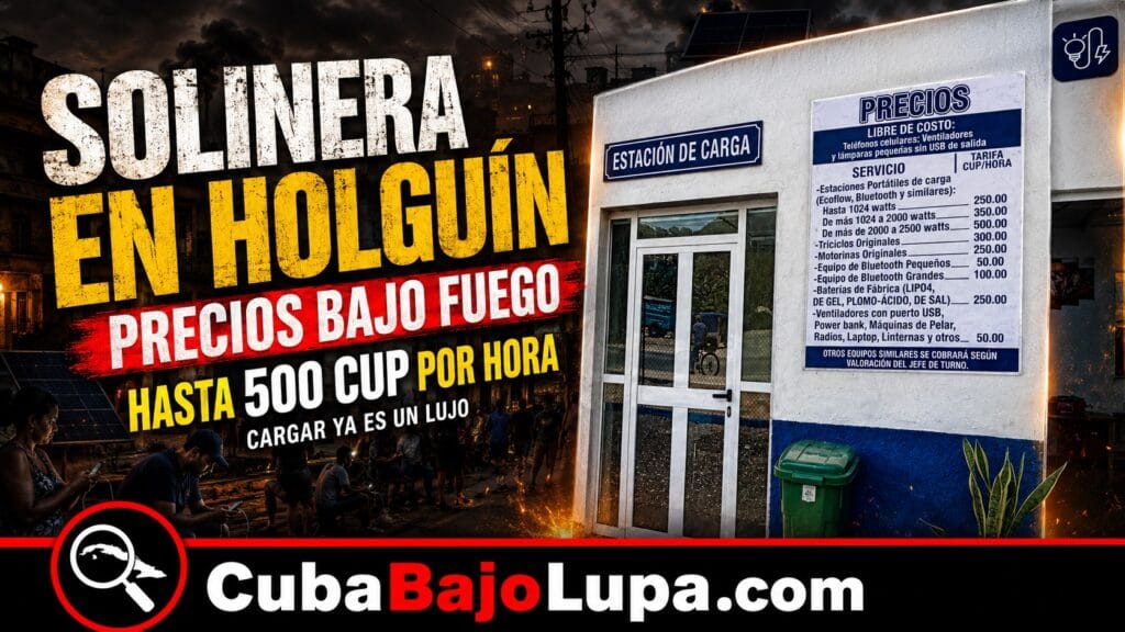APAGONES SE CONVIERTEN EN NEGOCIO: ESTOS SON LOS PRECIOS POR CARGAR EQUIPOS, MOTOS Y ECOFLOW EN LA PRIMERA SOLINERA DE HOLGUÍN
