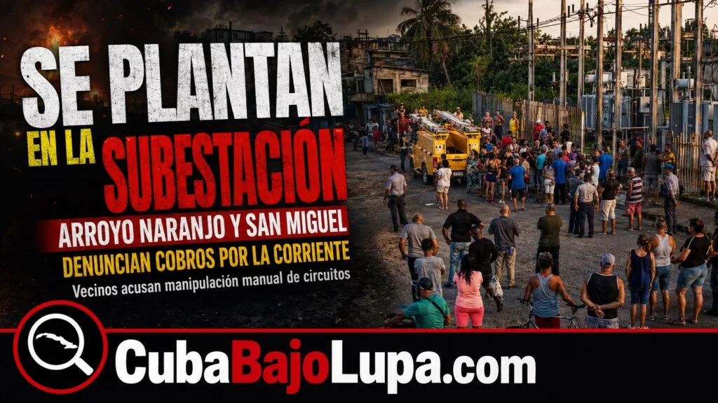 VECINOS SE PLANTAN FRENTE A SUBESTACIÓN EN ARROYO NARANJO POR PRESUNTO COBRO PARA MANTENER LA CORRIENTE