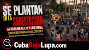 VECINOS SE PLANTAN FRENTE A SUBESTACIÓN EN ARROYO NARANJO POR PRESUNTO COBRO PARA MANTENER LA CORRIENTE