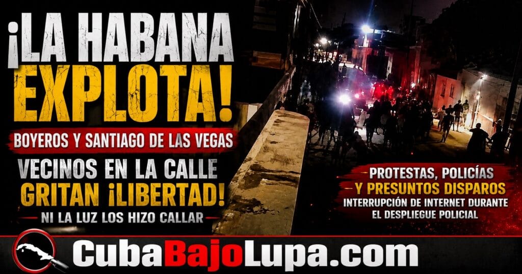 “¡LIBERTAD!”: FUERTES PROTESTAS POPULARES SACUDIERON ANOCHE LAS CALLES DE BOYEROS Y SANTIAGO DE LAS VEGAS