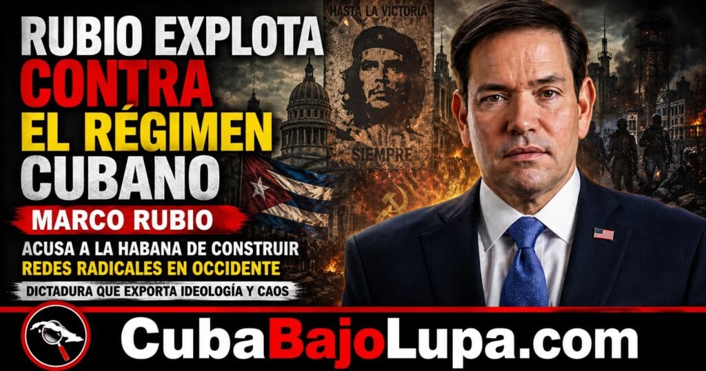 MARCO RUBIO ACUSA AL RÉGIMEN CUBANO DE SOSTENER UNA RED DE INTELIGENCIA VINCULADA A MOVIMIENTOS DE EXTREMA IZQUIERDA
