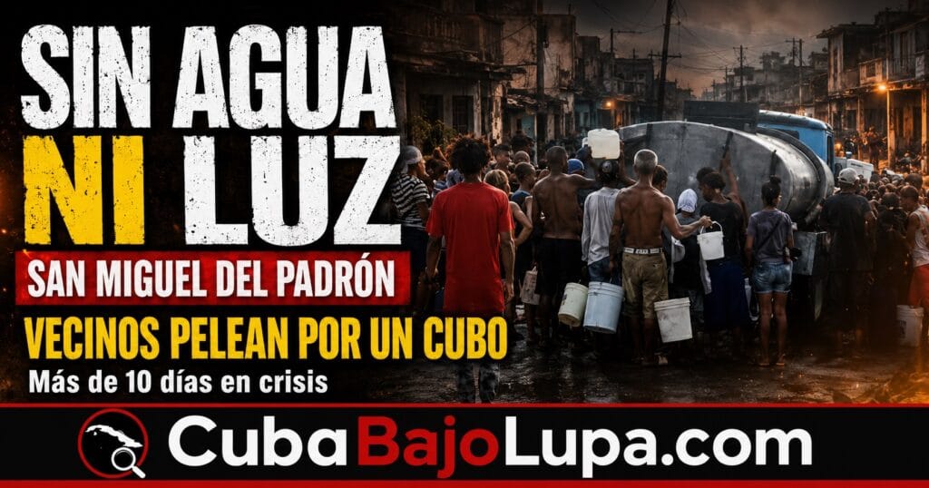 SAN MIGUEL DEL PADRÓN SIN AGUA NI LUZ: “HAY PERSONAS TOMANDO AGUA DE FOSA”