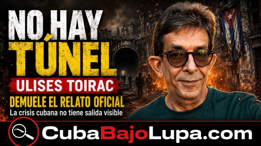 ULISES TOIRAC SOBRE LA CRISIS EN CUBA: “YA NO ES LA LUZ AL FINAL DEL TÚNEL… ES QUE NO HAY TÚNEL”
