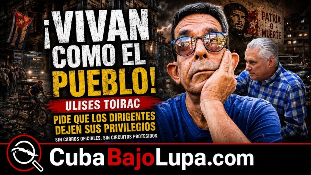 “QUE LOS DIRIGENTES VIVAN COMO EL PUEBLO”: ULÍSES TOIRAC SACUDE LAS REDES CON SU PROPUESTA AL RÉGIMEN CUBANO