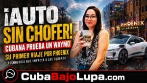 DEL SUSTO A LA CURIOSIDAD: CUBANA SE MONTA DELANTE EN UN WAYMO Y RECORRE EL CENTRO DE PHOENIX EN UN AUTO SIN CONDUCTOR