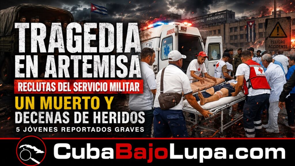 VIOLENTO ACCIDENTE EN ARTEMISA DEJA UN FALLECIDO Y CINCO JÓVENES EN ESTADO GRAVE CUANDO SE DIRIGÍAN A UNA BASE MILITAR