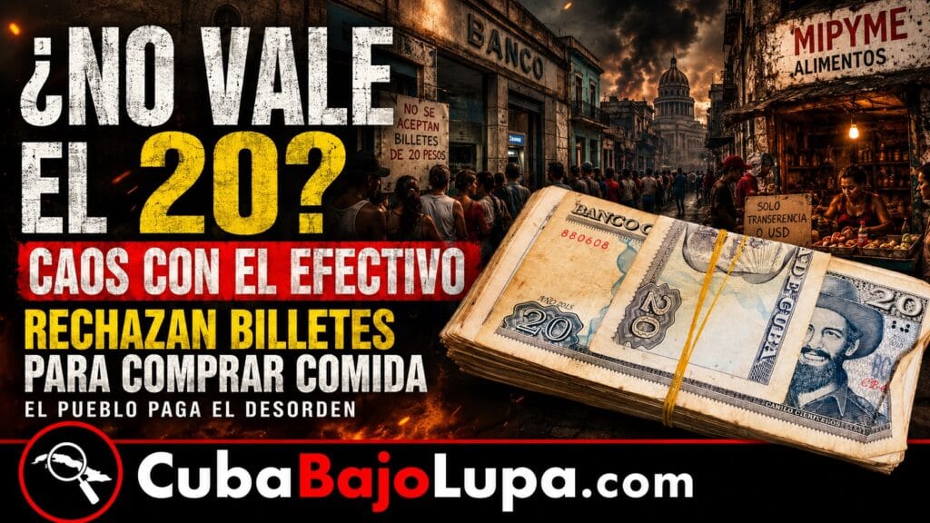 CUBANA EXPLOTA EN REDES CONTRA IMPOSICIONES DE NEGOCIOS PRIVADOS: “SI LOS BILLETES DE 20 YA NO VALEN, SÁQUENLOS DE LA CALLE”