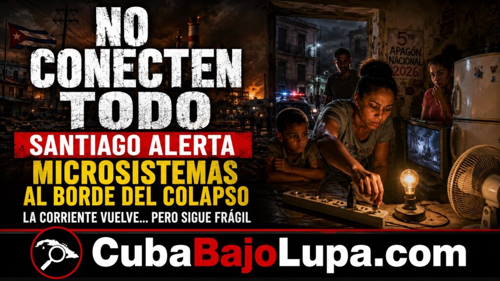EMPRESA ELÉCTRICA PIDE A LOS CUBANOS QUE CONECTEN LOS EQUIPOS «POCO A POCO» PARA EVITAR UNA NUEVA CAÍDA DEL SEN