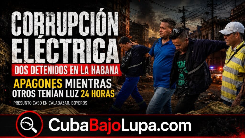CORRUPCIÓN EN MEDIO DE LOS APAGONES: DETIENEN A DOS TRABAJADORES DE LA EMPRESA ELÉCTRICA EN LA HABANA