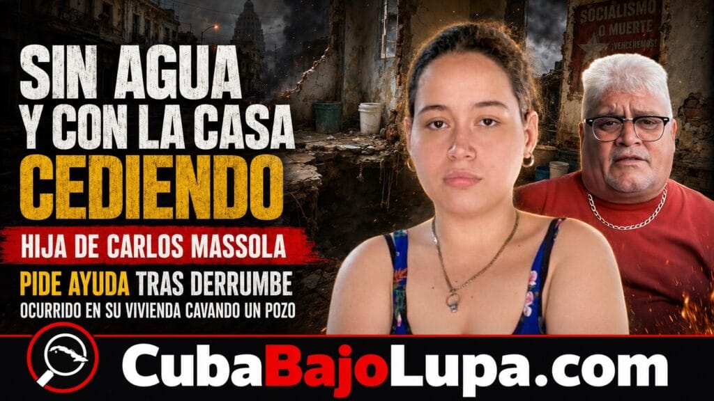 SIN AGUA Y CON LA CASA CEDIENDO: HIJA DE CARLOS MASSOLA PIDE AYUDA TRAS DERRUMBE OCURRIDO EN SU VIVIENDA CAVANDO UN POZO