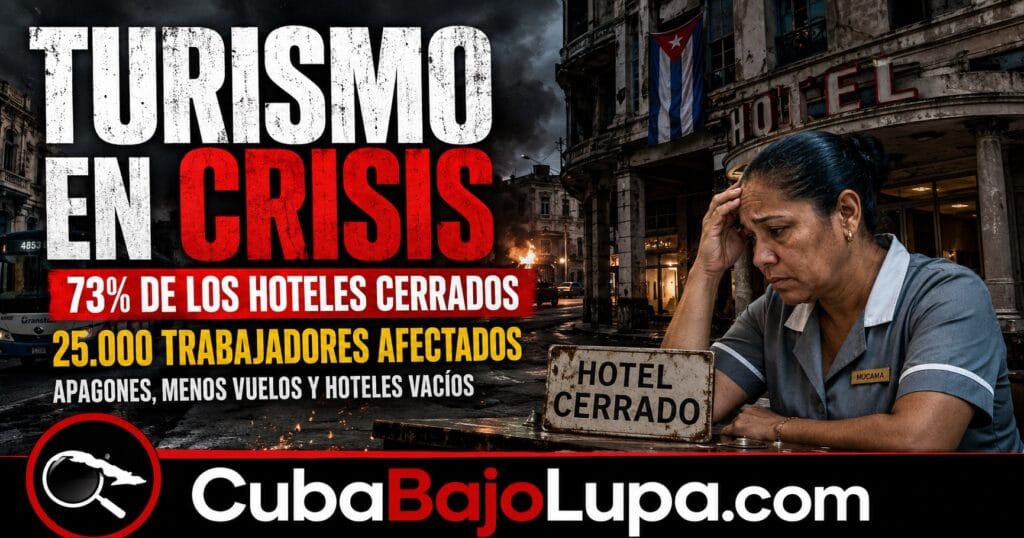 TURISMO CUBANO TOCA FONDO: GOBIERNO RECONOCE CIERRE DEL 73% DE LAS INSTALACIONES HOTELERAS
