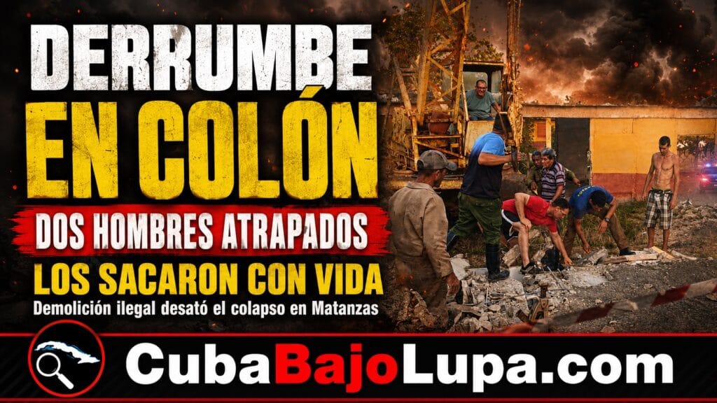 SE DERRUMBA UNA NAVE EN MATANZAS: DOS HOMBRES QUEDARON ATRAPADOS BAJO LOS ESCOMBROS