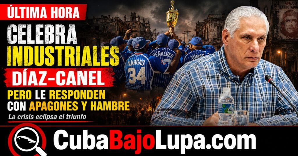 DIAZ-CANEL SALE A CELEBRAR LA VICTORIA DE INDUSTRIALES EN LA LIGA ELITE MIENTRAS CUBA SIGUE A OSCURAS TRAS APAGÓN MASIVO