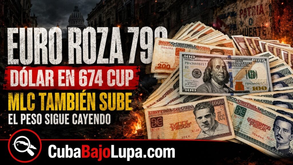 EURO ROZA LOS 790 CUP Y EL DÓLAR SIGUE EN 674: ASÍ ABRE EL MERCADO INFORMAL EN CUBA