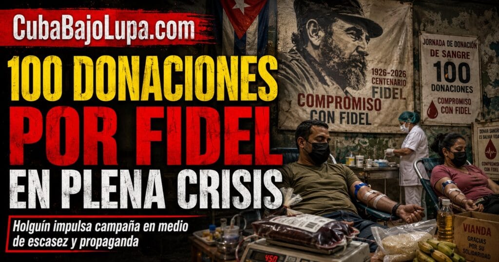 DONACIONES DE SANGRE “POR FIDEL” EN HOLGUÍN: PROPAGANDA EN MEDIO DE HOSPITALES SIN RECURSOS