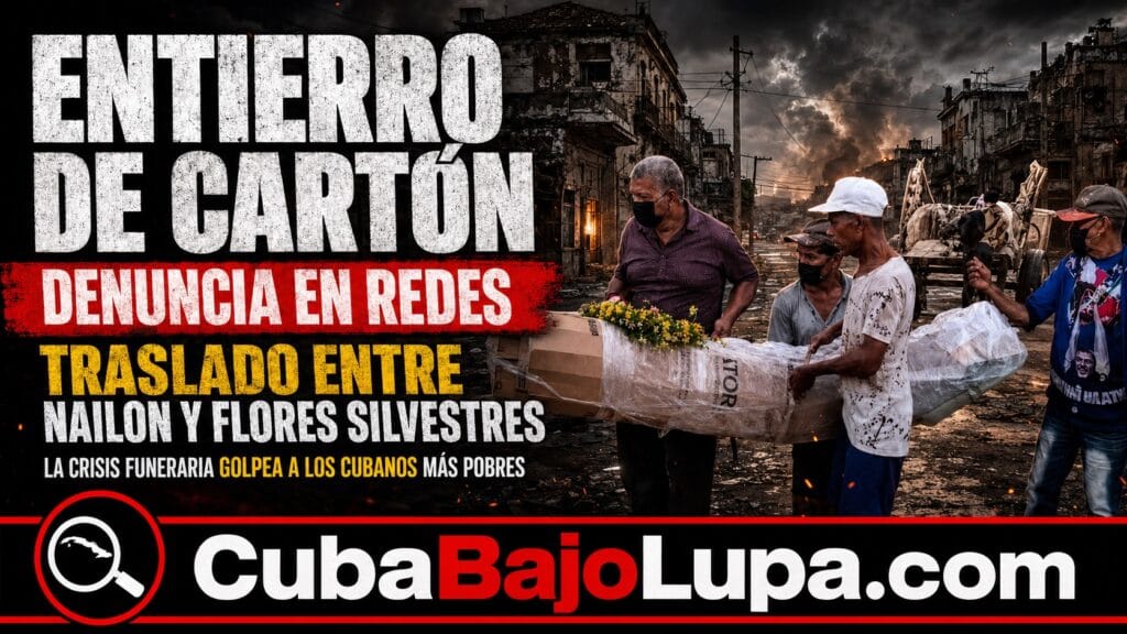 “NI PARA MORIR HAY DIGNIDAD”: CUBANO ES ENTERRADO ENVUELTO EN CARTONES ANTE LA FALTA DE CAJAS DE MUERTO