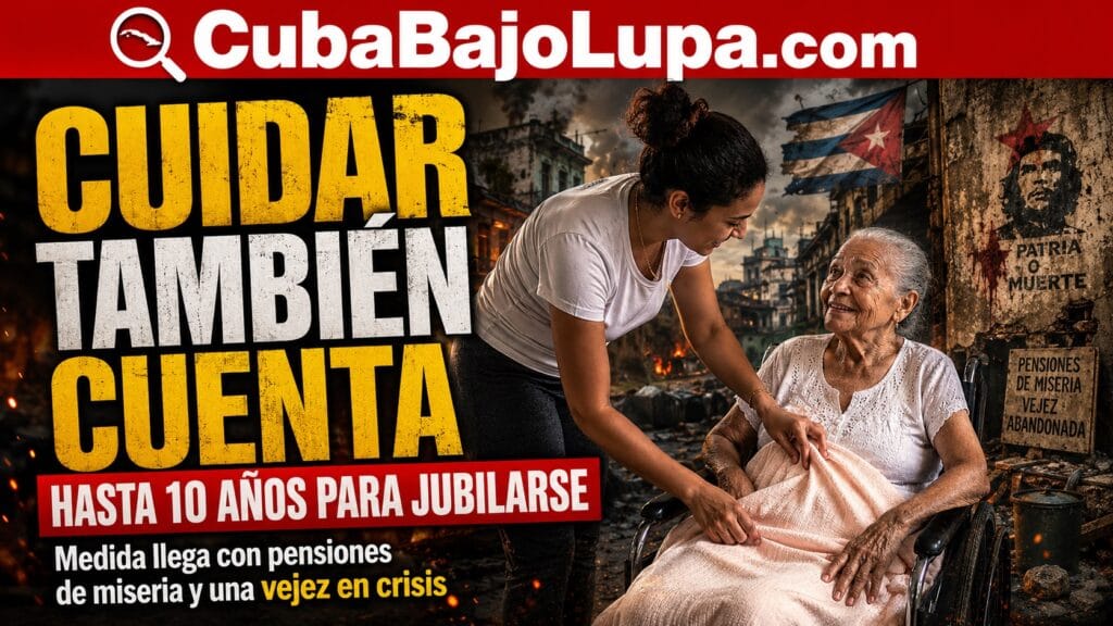 CUBA RECONOCE HASTA 10 AÑOS DE CUIDADO FAMILIAR PARA LA JUBILACIÓN, EN MEDIO DE UNA VEJEZ CADA VEZ MÁS POBRE