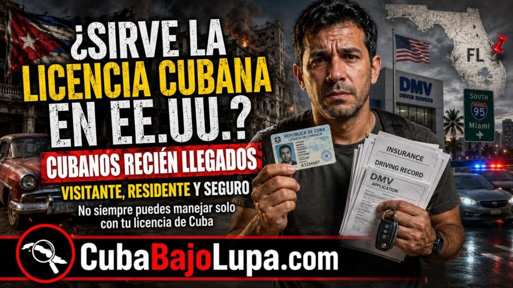 ¿SIRVE LA LICENCIA DE CONDUCCIÓN CUBANA EN ESTADOS UNIDOS?