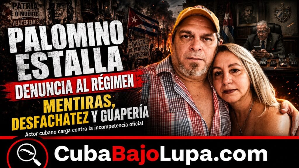 ACTOR ALEJANDRO PALOMINO ESTALLA CONTRA EL PODER EN CUBA: “LA DESFACHATEZ ESTÁ EN LA CRESTA DE LA OLA”