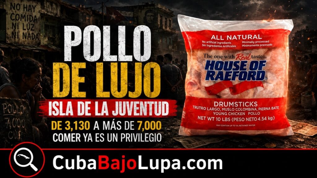 EL POLLO SE CONVIERTE EN LUJO: DE 3,130 A MÁS DE 7,000 PESOS EN CUBA POR UN PAQUETE DE 10 LIBRAS