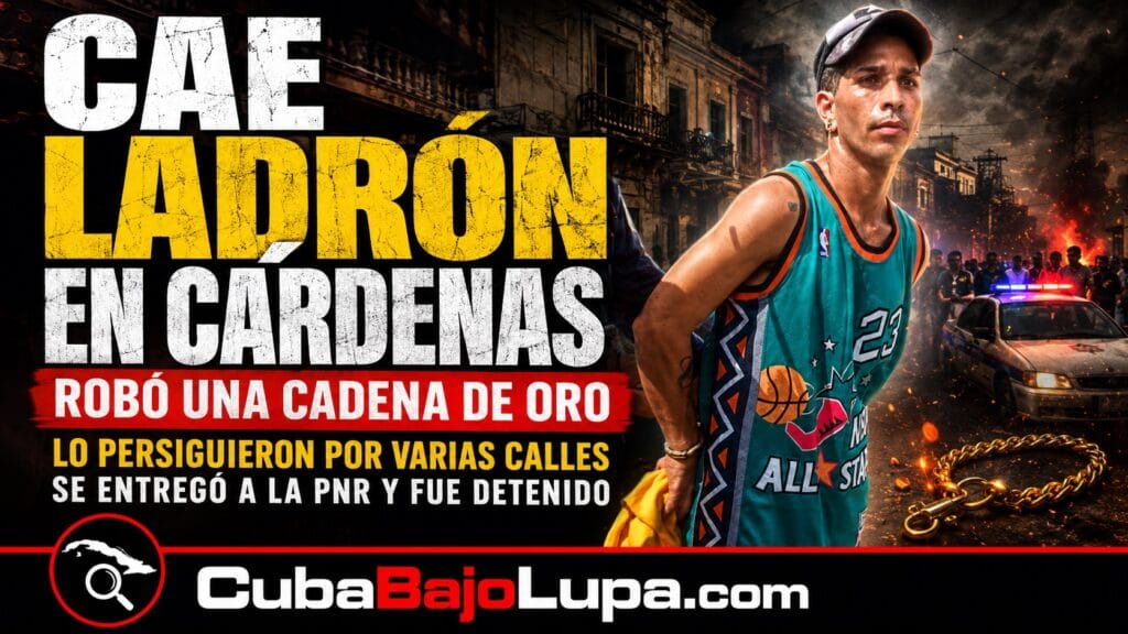 ROBA UNA CADENA DE ORO EN CÁRDENAS, LO PERSIGUEN POR VARIAS CALLES Y TERMINA DETENIDO