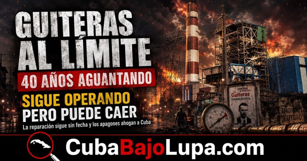 RÉGIMEN DICE QUE NO HA SACADO LA GUITERAS PARA UNA REPARACIÓN GENERAL PORQUE ESO «AGRAVARÍA LOS APAGONES»