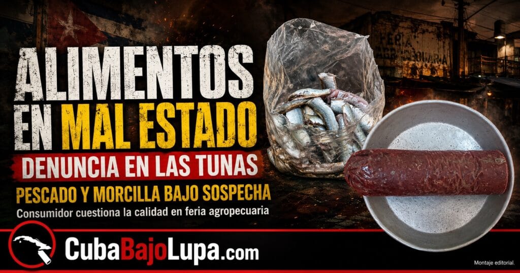 CUBANO DENUNCIA VENTA DE PESCADO Y MORCILLA EN MAL ESTADO EN UNA FERIA DE LAS TUNAS