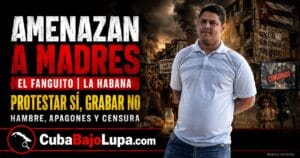 ESBIRRO DE LA SEGURIDAD DEL ESTADO AMEZANA A MADRES CUBANAS QUE PROTESTARON EN LA HABANA TRAS LARGAS HORAS DE APAGÓN