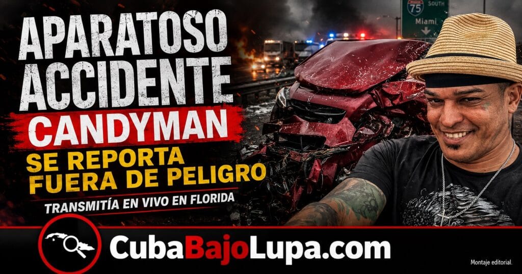 REGUETONERO CUBANO CANDYMAN ENVUELTO EN VIOLENTO ACCIDENTE DE TRÁNSITO EN FLORIDA MIENTRAS TRANSMITÍA EN VIVO EN REDES SOCIALES