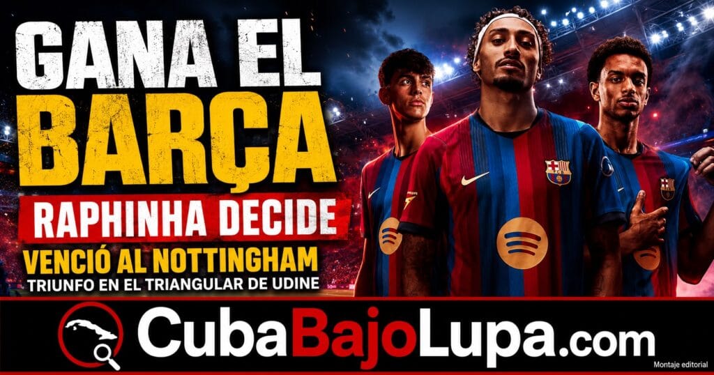 RAPHINHA LE DA EL TRIUNFO AL FC BARCELONA ANTE EL NOTTINGHAM FOREST EN EL TRIANGULAR DE UDINE