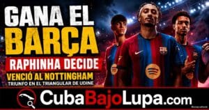RAPHINHA LE DA EL TRIUNFO AL FC BARCELONA ANTE EL NOTTINGHAM FOREST EN EL TRIANGULAR DE UDINE