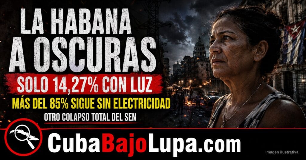 LA HABANA AMANECE CON APENAS UN 14 POR CIENTO ENCENDIDA MIENTRAS DEL RESTO DEL PAÍS NO SE TIENEN NOTICIAS TRAS CAÍDA DEL SEN