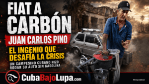 CAMPESINO CUBANO HACE FUNCIONAR UN VIEJO FIAT «POLAKITO» CON CARBÓN EN MEDIO DE LA CRISIS DE COMBUSTIBLE EN LA ISLA