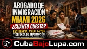 ¿CUÁNTO CUESTA UN ABOGADO DE INMIGRACIÓN EN MIAMI? PRECIOS A TENER EN CUENTA POR CUBANOS PARA RESIDENCIA, ASILO, I-220A Y DEPORTACIÓN