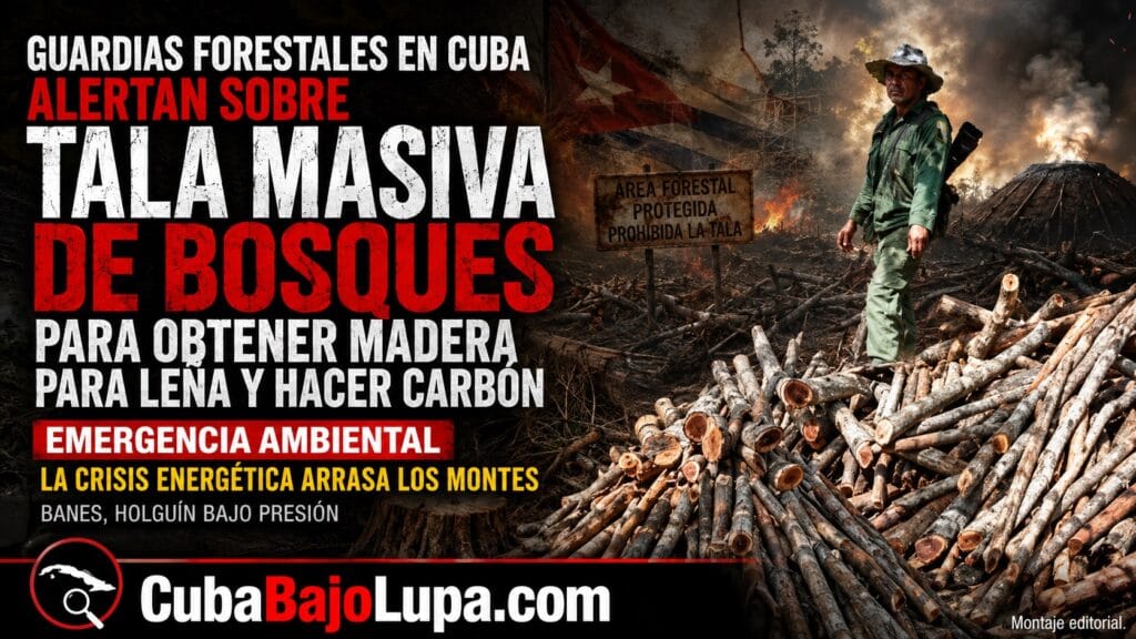 GUARDIAS FORESTALES EN CUBA ALERTAN SOBRE TALA MASIVA DE BOSQUES PARA OBTENER MADERA PARA LEÑA Y HACER CARBÓN